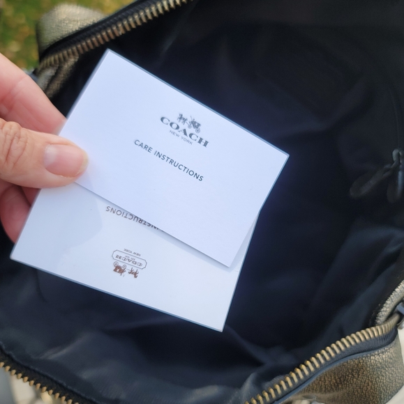 Coach Rhyder metallic brass/gold leather satchel - Picture 15 of 15